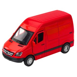 Samochód Dostawczy Metalowy Czerwony 1:32 Światła Dźwięki LEAN Toys