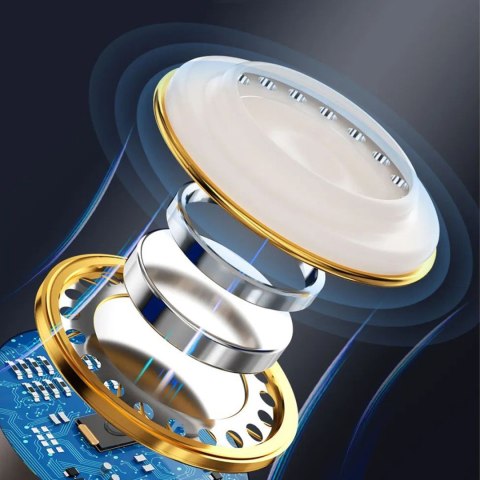 Słuchawki douszne przewodowe z mikrofonem i pilotem USB-C 1.2 m - czarne DUDAO