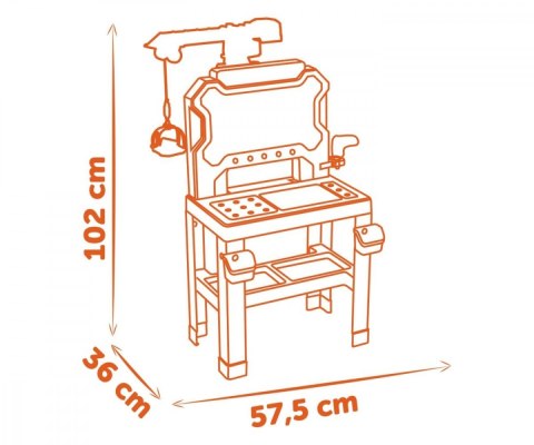 Warsztat z dźwigiem Black+Decker Bricolo Builder Smoby