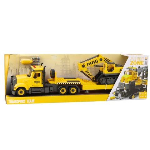 Ciężarówka Laweta Do Skręcania DIY Koparka Gąsienicowa Światła Dźwięki LEAN Toys