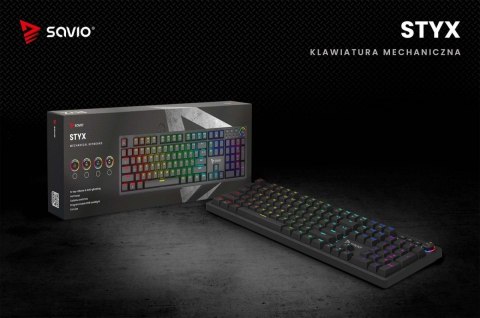 Klawiatura mechaniczna STYX Outemu Peach Silent Hot Swap RGB Savio