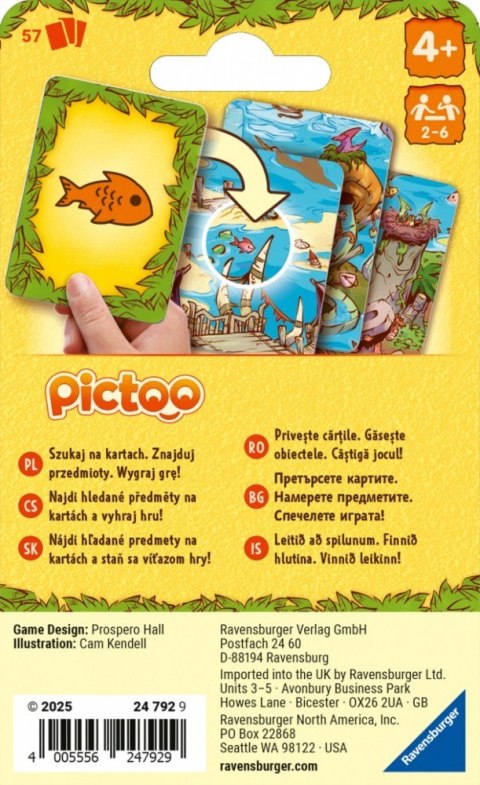 Gra karciana Pictoo Dino Ravensburger Polska
