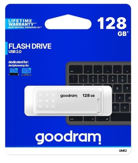Pendrive UME2 128GB USB 2.0 Biały GOODRAM