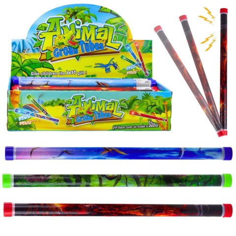 Tuba Dźwiękowa Akustyczna Dinozaury Światła Kolorowa 40cm Mix LEAN TOYS