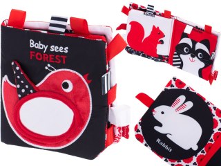 Książeczka sensoryczna gryzak metki kontrastowa las Kik Sp. z o. o. Sp. k.