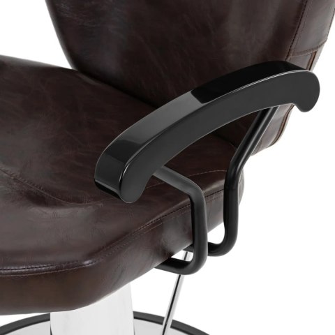 Fotel fryzjerski barberski z zagłówkiem i podnóżkiem Physa ILFORD - brązowy Physa