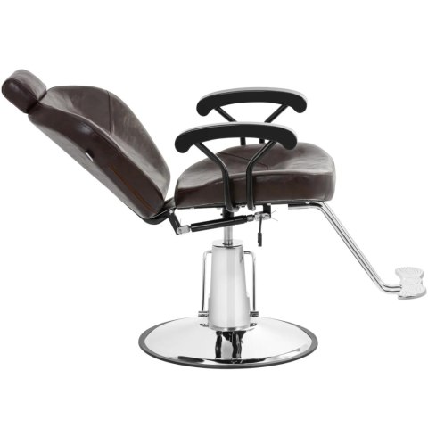 Fotel fryzjerski barberski z zagłówkiem i podnóżkiem Physa ILFORD - brązowy Physa