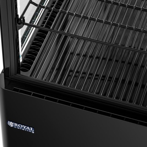 Witryna chłodnicza ekspozycyjna przeszklona 3 poziomy 58 l - czarna Royal Catering