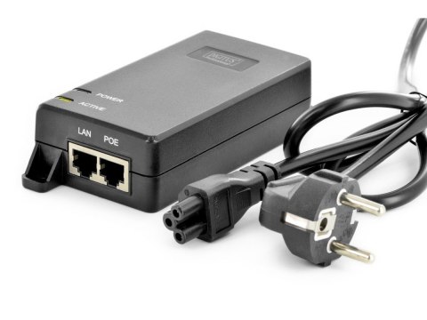 Zasilacz/Adapter PoE+ 802.3at, max. 55V 30W Gigabit 10/100/1000Mbps, aktywny Digitus