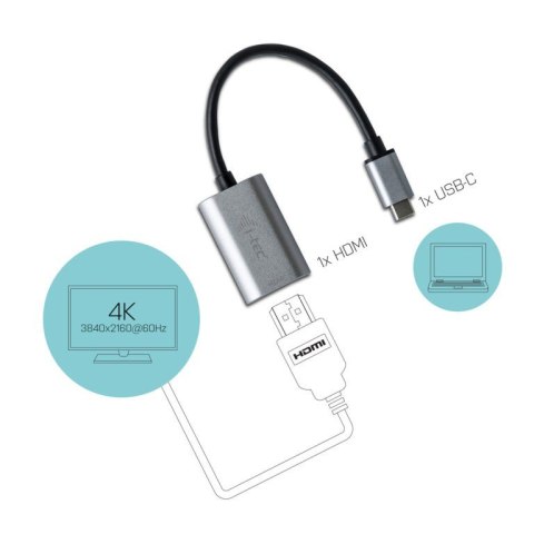 Adapter USB-C do HDMI, 4K Ultra HD 60Hz kompatybilny z Thunderbolt 3 I-tec
