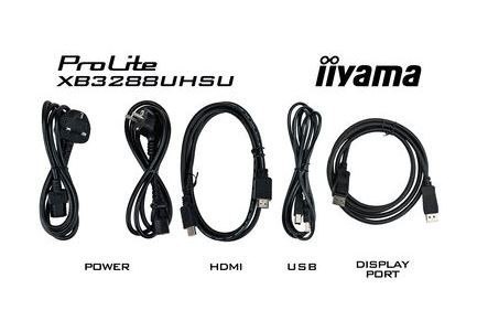 Monitor 31,5 cala XB3288UHSU 4K,VA,HDMI,DP,PIP,F.Sync,HAS/150mm,USB IIYAMA