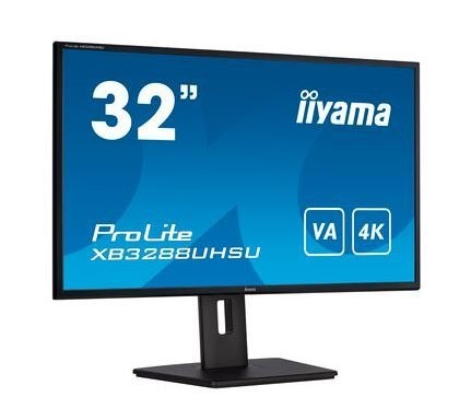 Monitor 31,5 cala XB3288UHSU 4K,VA,HDMI,DP,PIP,F.Sync,HAS/150mm,USB IIYAMA