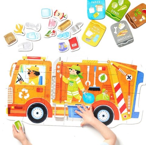 Puzzle Moto - Śmieciarka 26 elementów CzuCzu