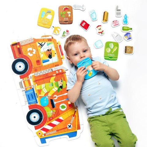 Puzzle Moto - Śmieciarka 26 elementów CzuCzu