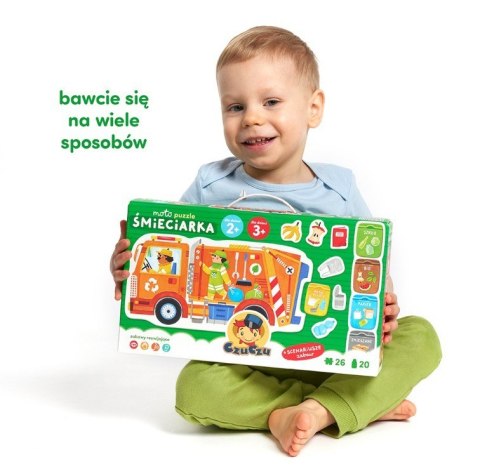 Puzzle Moto - Śmieciarka 26 elementów CzuCzu