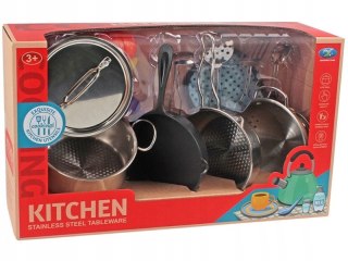 Naczynia metalowe 17 elementów ASKATO