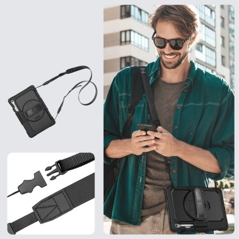 Etui pokrowiec na Samsung Galaxy Tab S10 FE+ Solid - czarne Tech-Protect