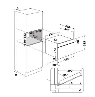 Kuchnia mikrofalowa do zabudowy WMD54MX Whirlpool