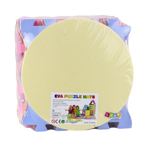 Miękkie Puzzle Mata Edukacyjna Pianka EVA Zwierzęta Pastelowe 16 el. LEAN Toys