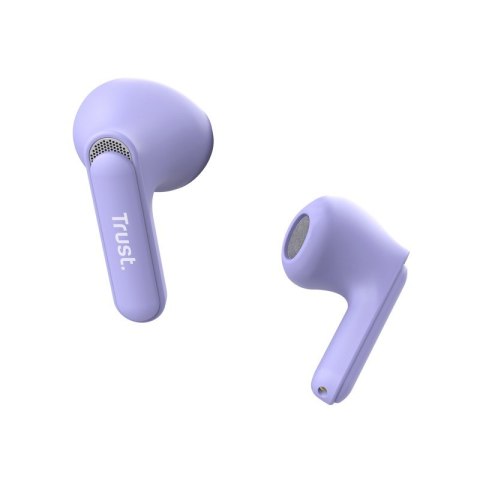 Słuchawki earbuds Yavi Bluetooth ENC fioletowe Trust