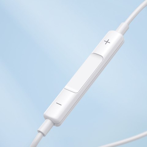 Słuchawki przewodowe douszne mini jack 3.5mm z pilotem sterowania białe JOYROOM