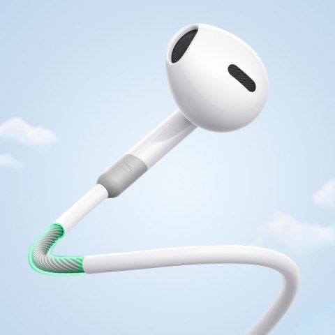 Słuchawki przewodowe douszne mini jack 3.5mm z pilotem sterowania białe JOYROOM