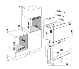 Piekarnik WOI4S8CM1SXA Whirlpool