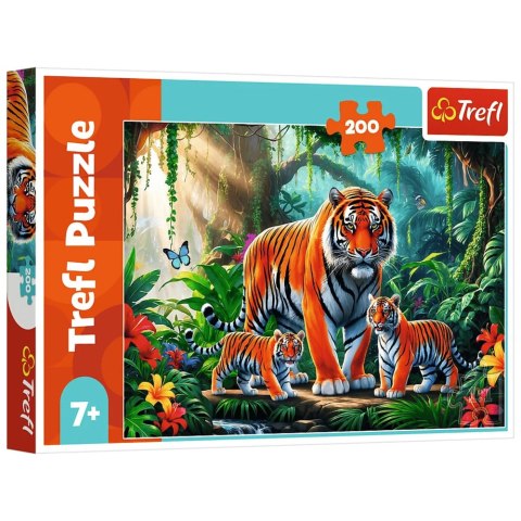 Puzzle - 200 - Tygrysie zwyczaje - Trefl 13330 Trefl Puzzle