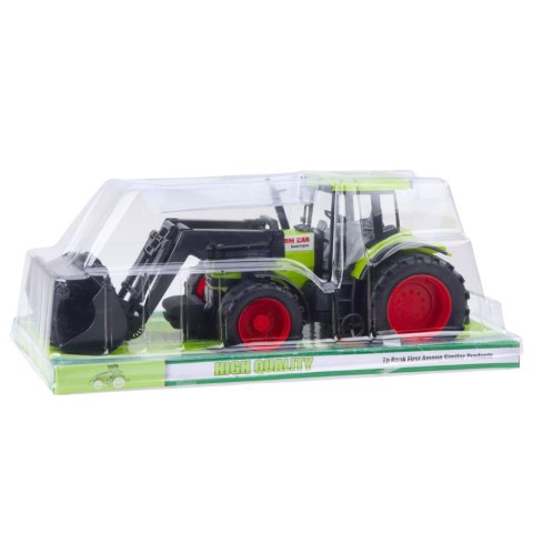 Traktor Pojazd Rolniczy Farmerski Z Chwytakiem Zielony LEAN Toys