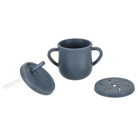 Naczynia silikonowe dla dzieci wiewiórka zestaw 9 elementów ciemny niebieski Kik Sp. z o. o. Sp. k.