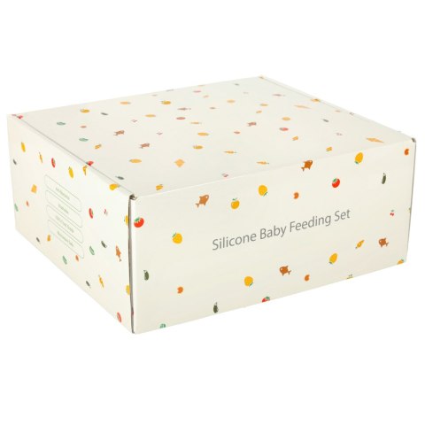 Naczynia silikonowe dla dzieci wiewiórka zestaw 9 elementów ciemny niebieski Kik Sp. z o. o. Sp. k.