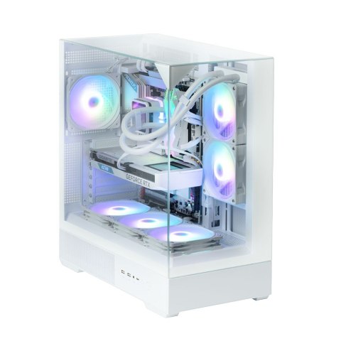 Obudowa P40 Prism Mid-Tower szkło hartowane biała Zalman