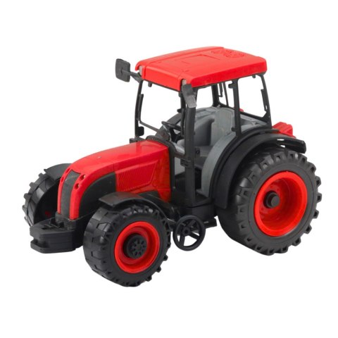 Traktor Rolniczy Farmerski Z Zielono-Żółtą Przyczepą Czerwony 50cm LEAN Toys