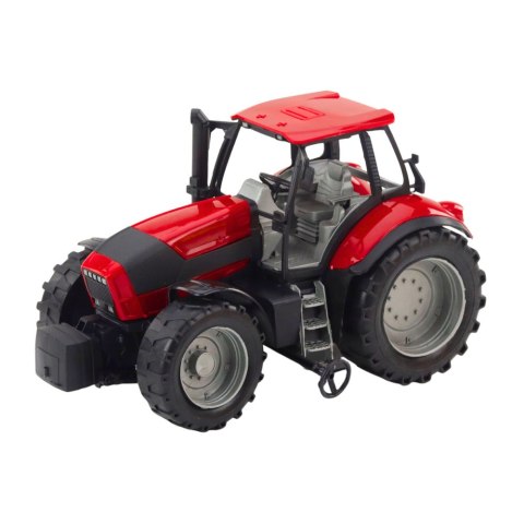 Traktor Rolniczy Farmerski Z Żółtą Przyczepą Czerwony 46cm LEAN Toys