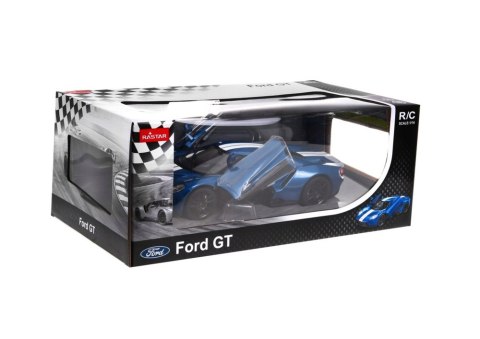 Auto RC Model Zdalnie Sterowany Ford GT 1:14 Otwierane Drzwi Niebieski Rastar