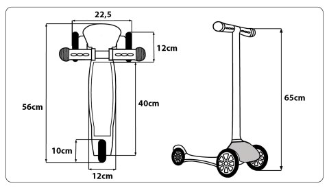 HULAJNOGA 3-KOŁOWA BALANSOWA PSI PATROL GIRLS