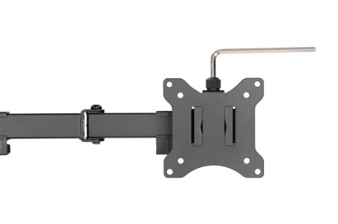 Stojak biurkowy podwójny z zaciskiem 2xLCD max. 32" max. Obciążenie 2x 8kg uchylno-obrotowy czarny Digitus