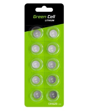 Bateria Guzikowa Litowa 10x CR1620 3V 70mAh Green Cell