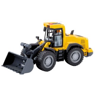 Buldożer Koparka Budowlana Światła Dźwięki Ruchoma Łyżka Żółta LEAN Toys