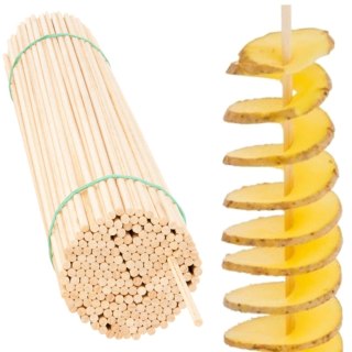 Patyczki do zakręconych frytek ziemniaków bukowe 45cm/4mm 100szt GSG24