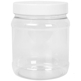 Słoik okrągły z pokrywką gwint 100/400 transparentny 1000ml GSG24