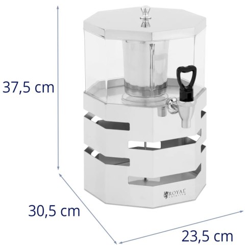 Dyspenser dozownik chłodzący bufetowy do soków napojów 4 l Royal Catering