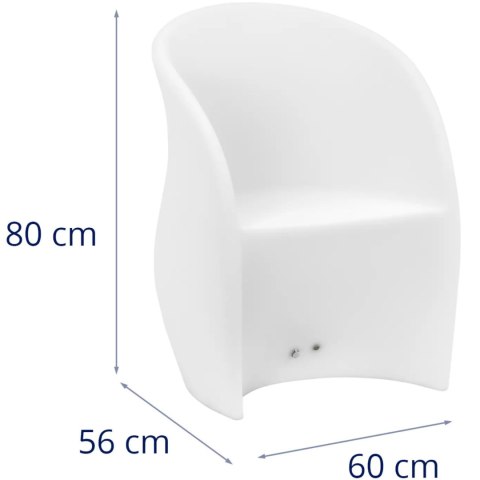 Fotel klubowy barowy podświetlany LED 80 x 60 cm Royal Catering