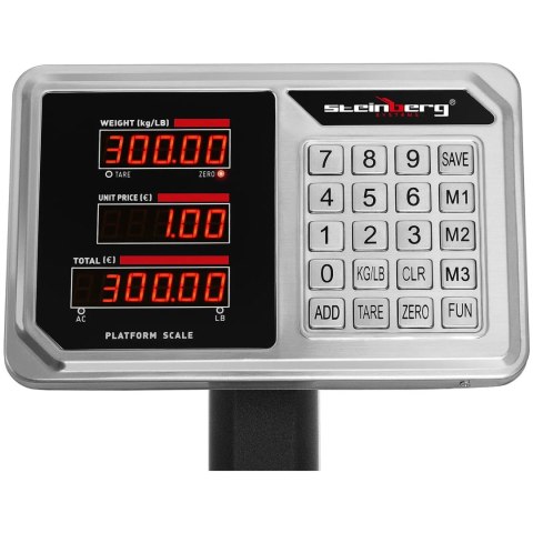 Waga platformowa magazynowa licząca LED 40 x 50 cm 300 kg / 50 g Steinberg Systems