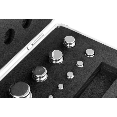 Wzorce odważniki wagowe masy kalibracyjne do wag OIML klasa E2 1-500 g ZESTAW 24 el TEM