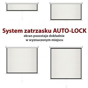 Ekran ręczny półautomat 1:1 118" 213x213cm MS-84 1:1 ART