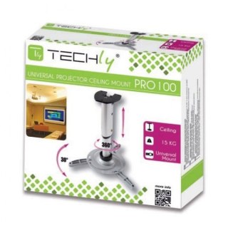 Ramię do projektora 30-37cm sufitowe, 15kg, srebrne Techly