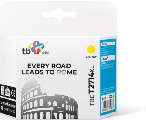 Tusz do Epson WF-3620 TBE-T2714XL żółty 100% nowy TB Print