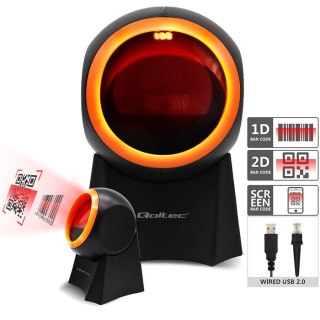 Stacjonarny czytnik kodów kreskowych 1D | 2D Qoltec