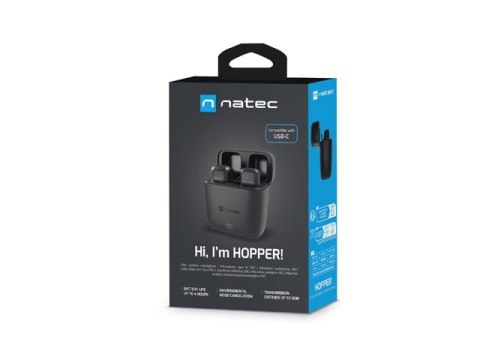 Mikrofon HOPPER krawatowy bezprzewodowy USB-C Natec